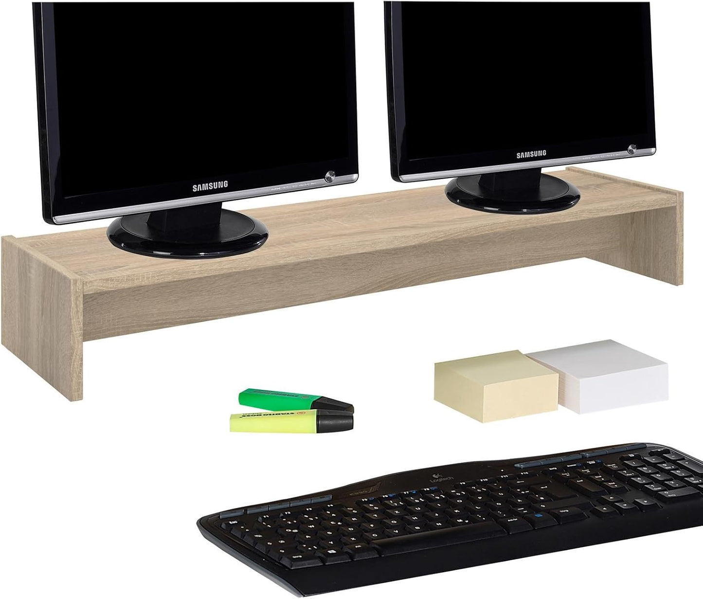 Monitorständer für 2 Monitore, Sonoma Eiche