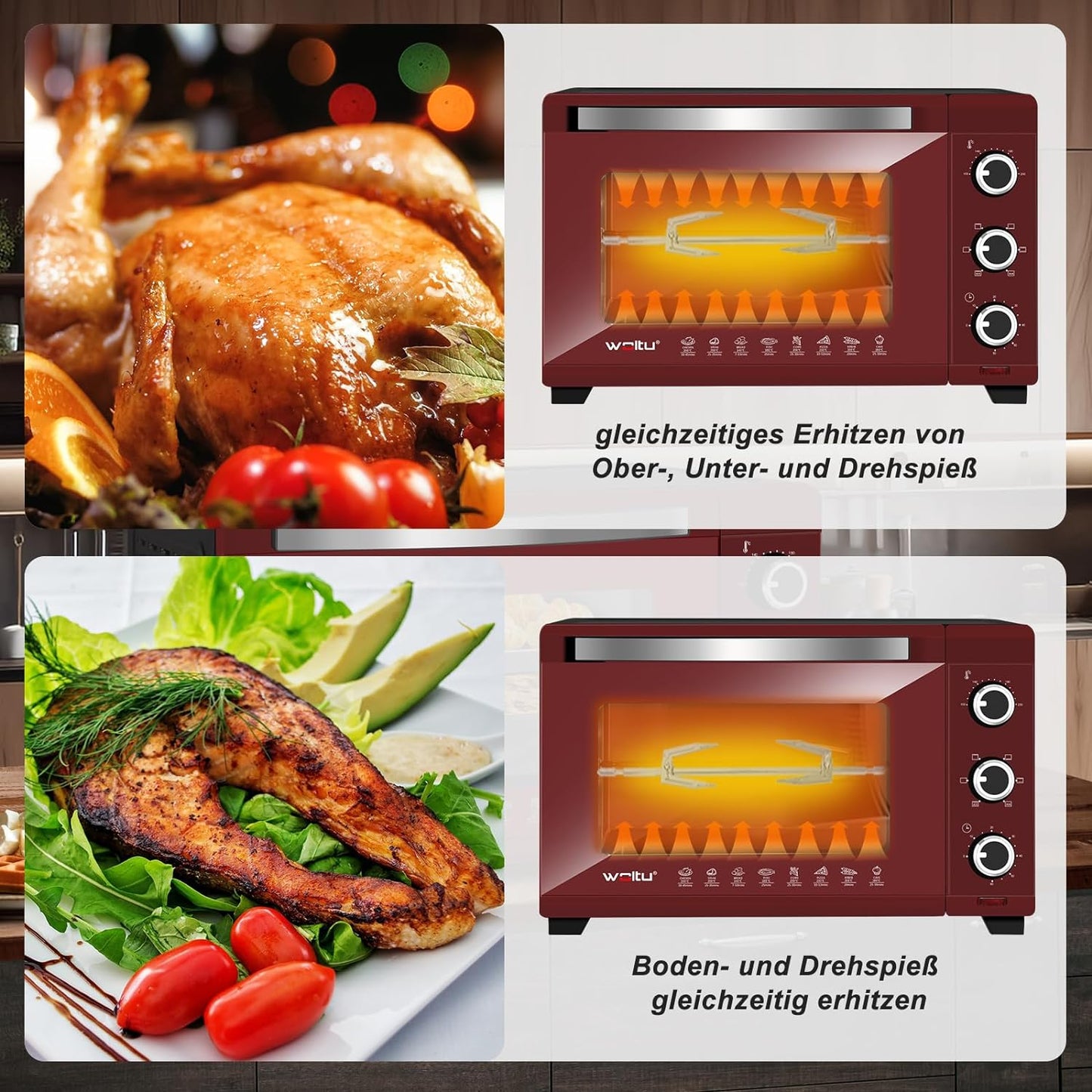 Minibackofen, Schwarz+rot