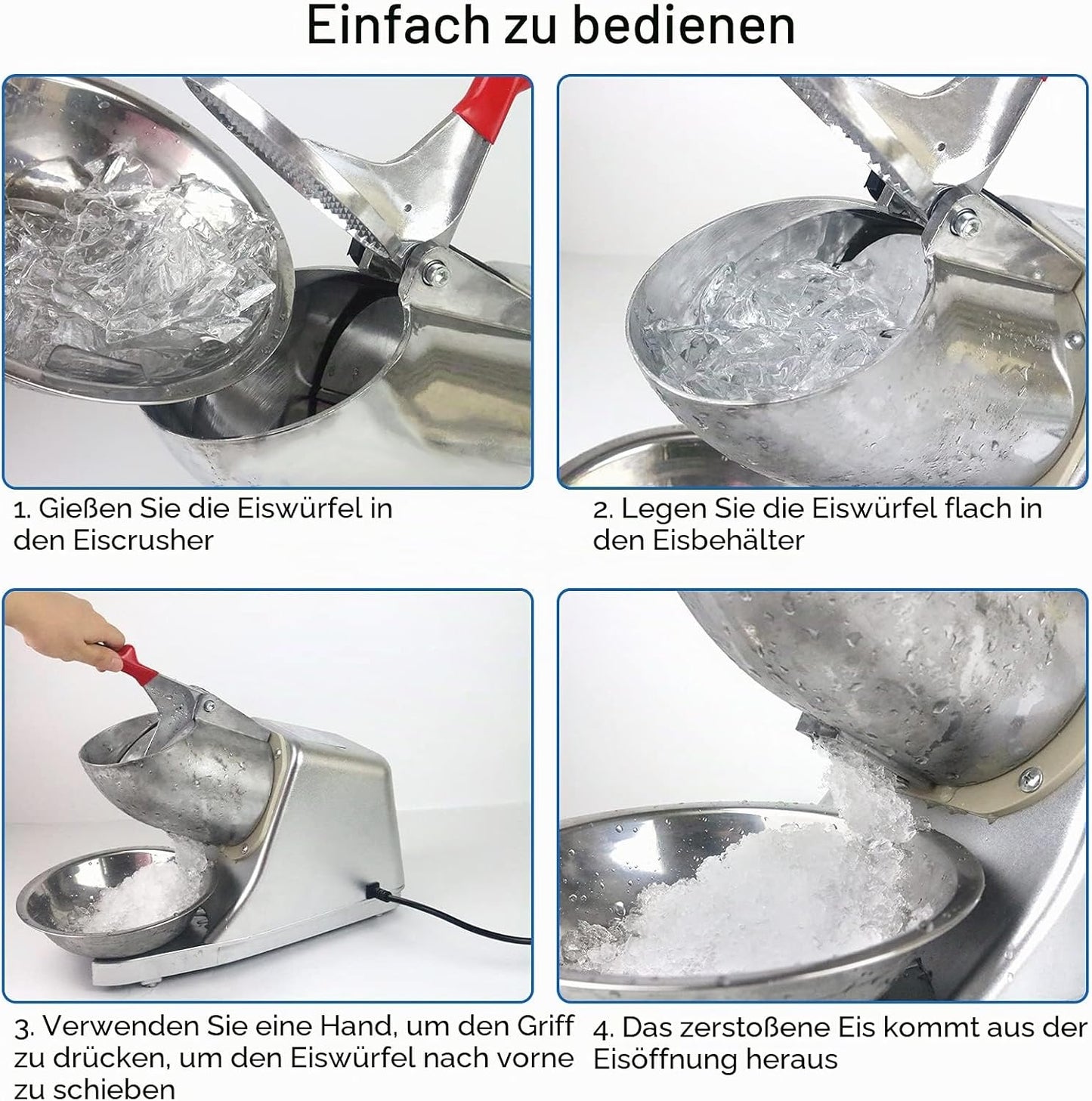 Elektrischer Eiszerkleinerer, 80 kg/h