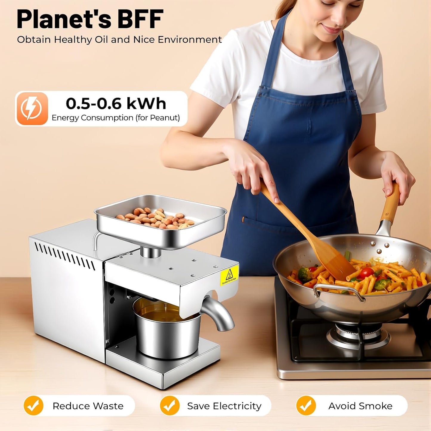 Elektrische Ölpresse für kalte/heisse Extraktion