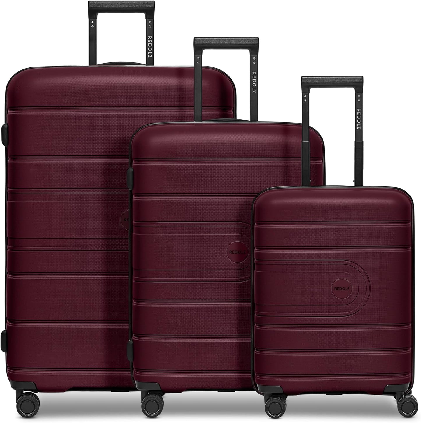 Essentials 11 4 Rollen Kofferset 3-teilig mit Dehnfalte, Burgundy Kofferset+ (3-teilig) erweiterbar