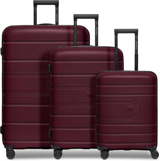 Essentials 11 4 Rollen Kofferset 3-teilig mit Dehnfalte, Burgundy Kofferset+ (3-teilig) erweiterbar