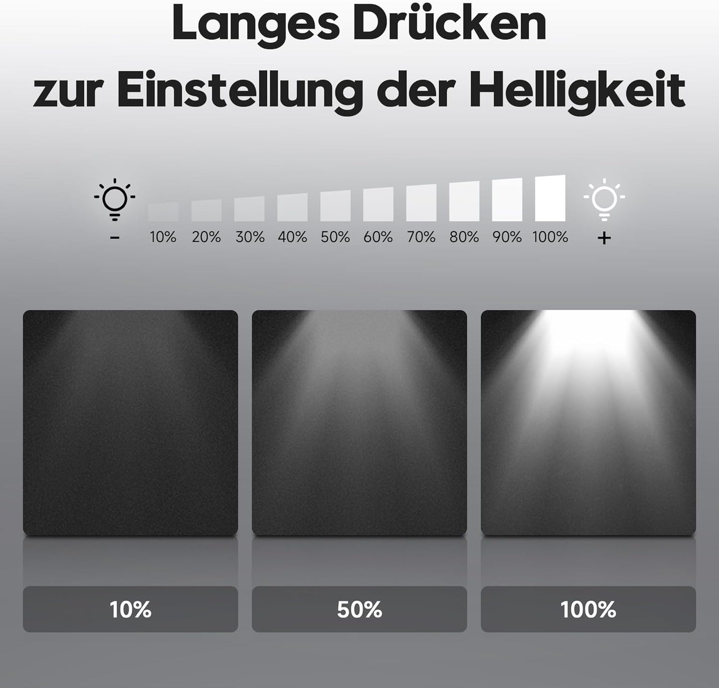 Badspiegel mit LED-Beleuchtung und Touch-Schalter, 70L x 50B cm Weiss-6