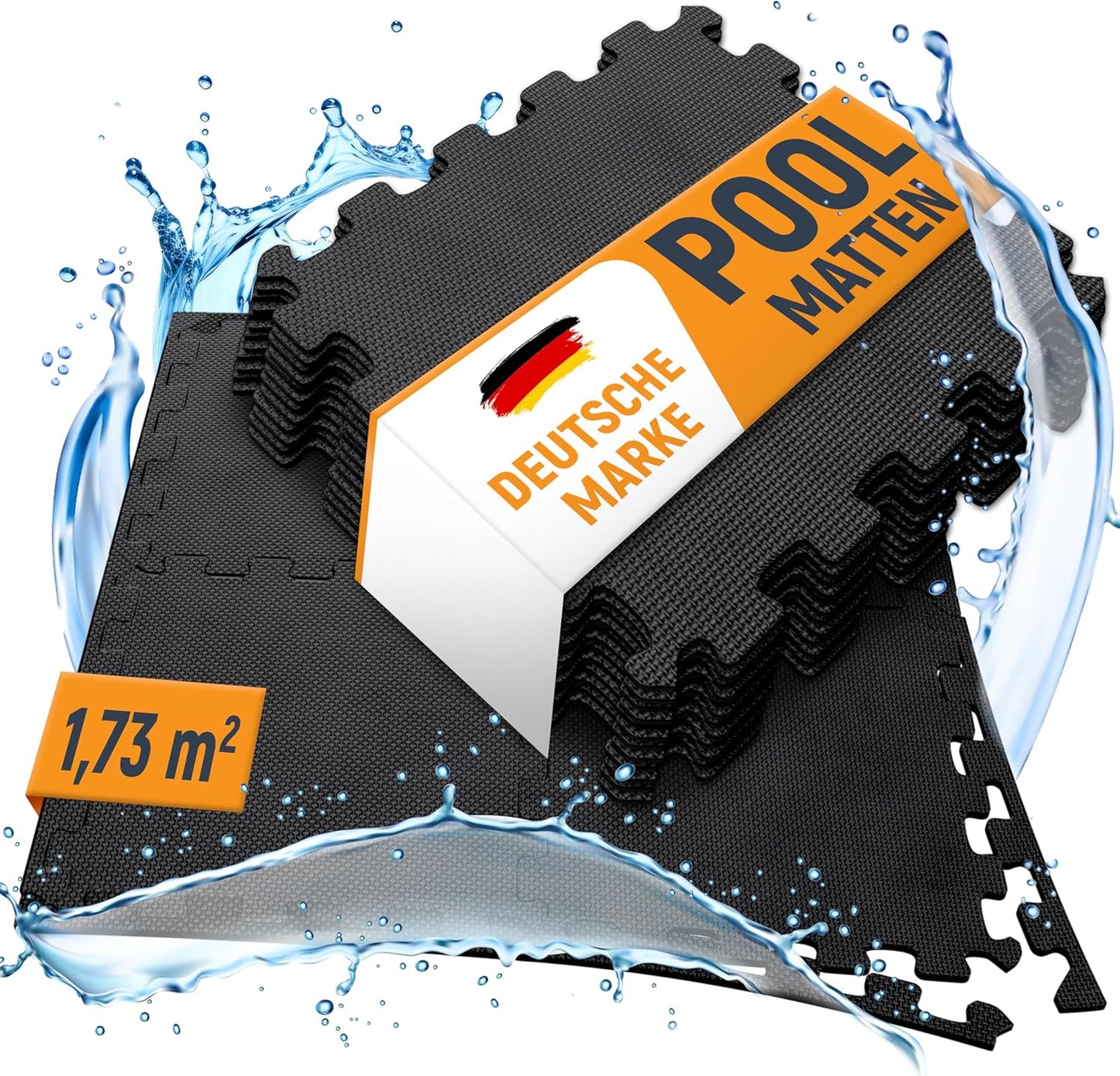 Pool Unterlage Set, Pool Unterlegmatte schwarz