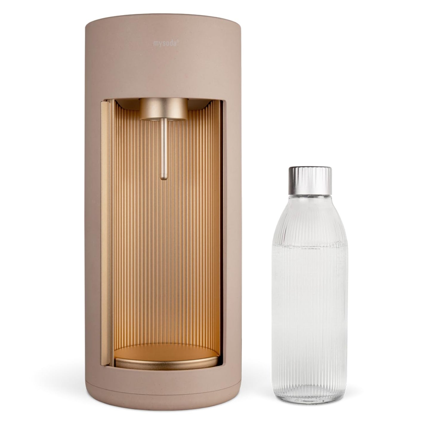 Glassy Wassersprudler mit Glasflasche, Latte Ohne CO2-Zylinder
