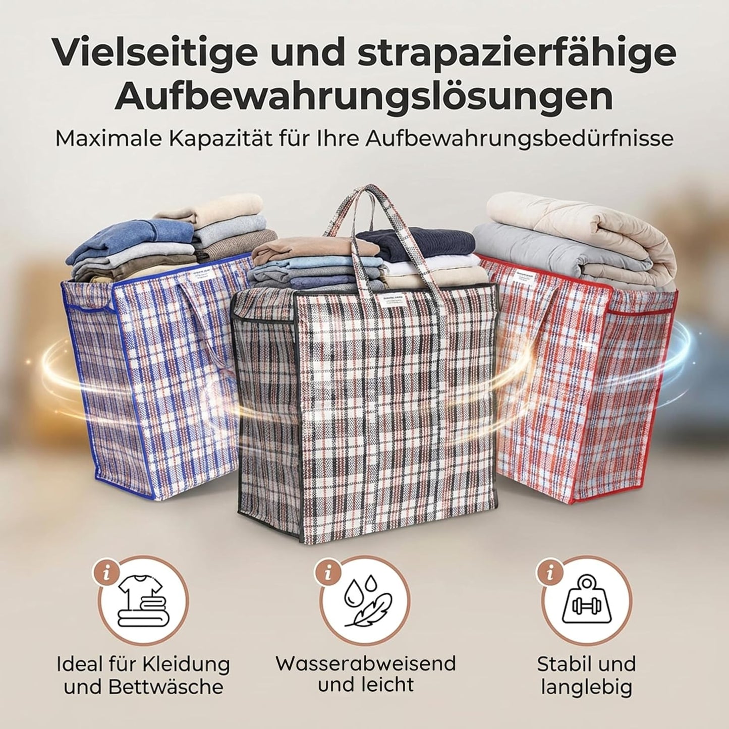 9er-Pack Aufbewahrungstaschen, Sortiert 9 Stück