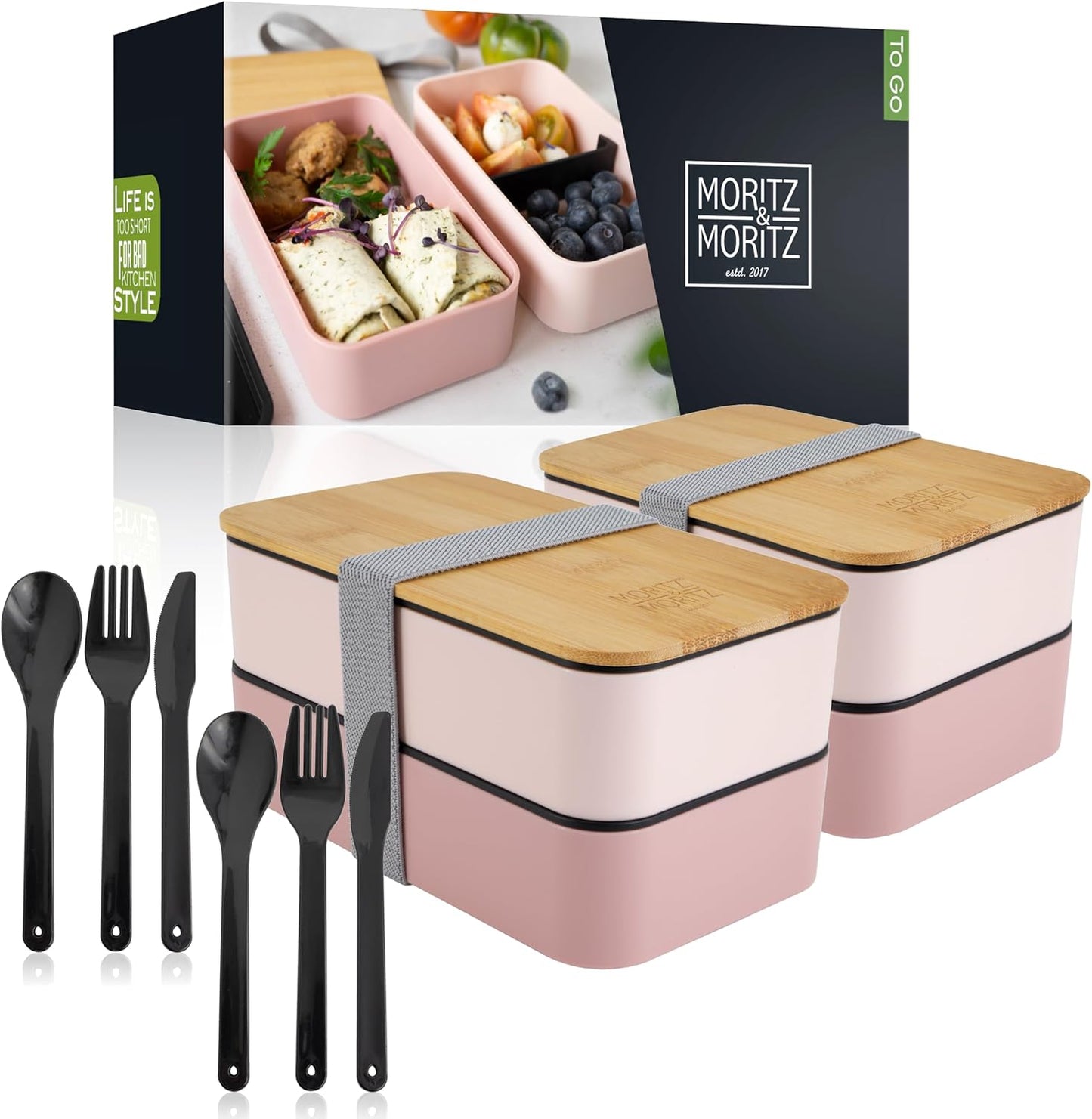 Bento Box Set, 2er Pack Pink