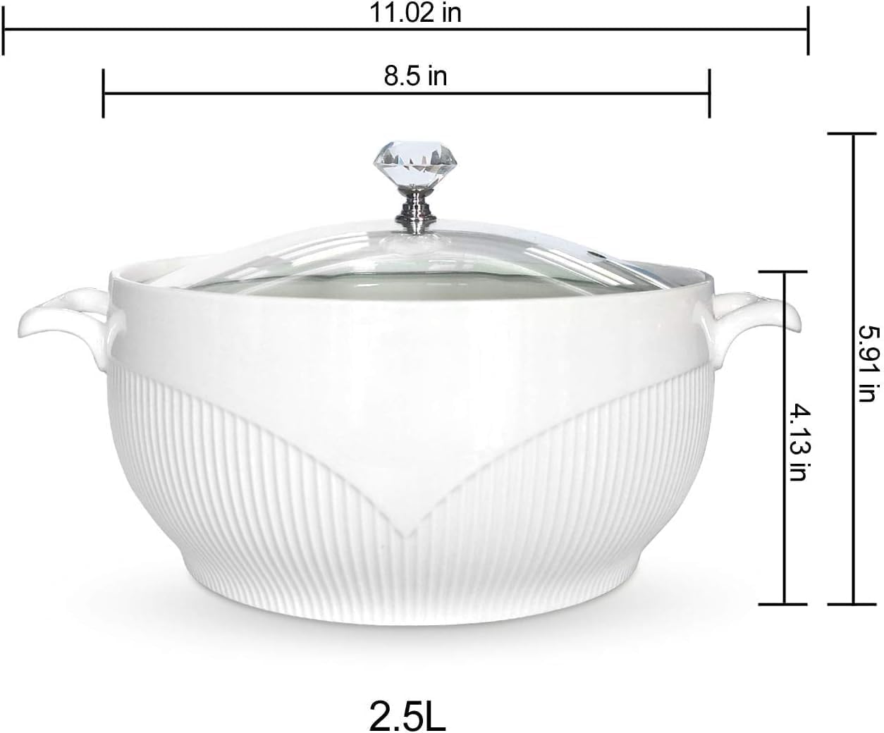 Suppenterrine mit Deckel, L(2.5L)