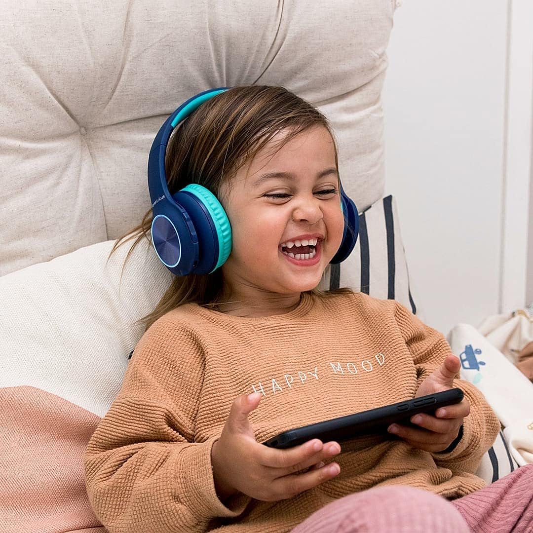 Bluetooth-Kinderkopfhörer, Blau