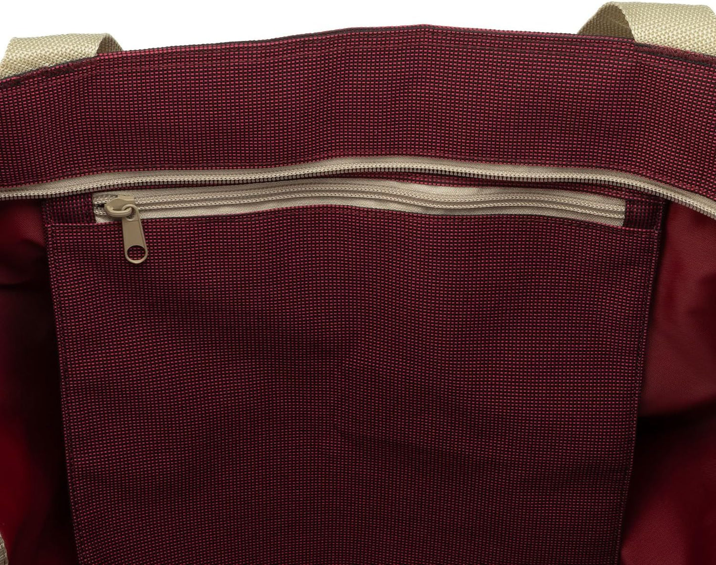 Strandtasche, Rubinrot Bestickt