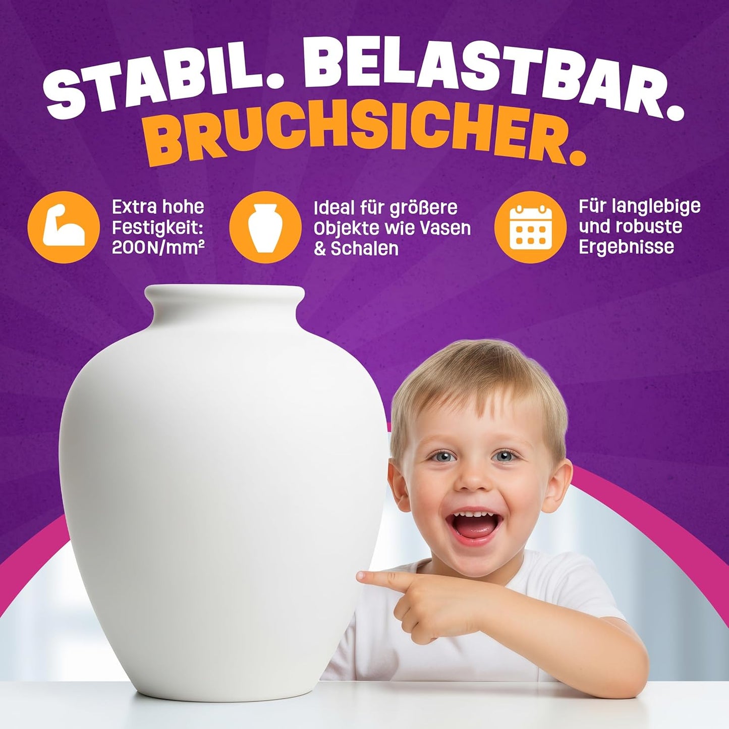 Keramik Giesspulver für Silikonformen, weiß 5kg