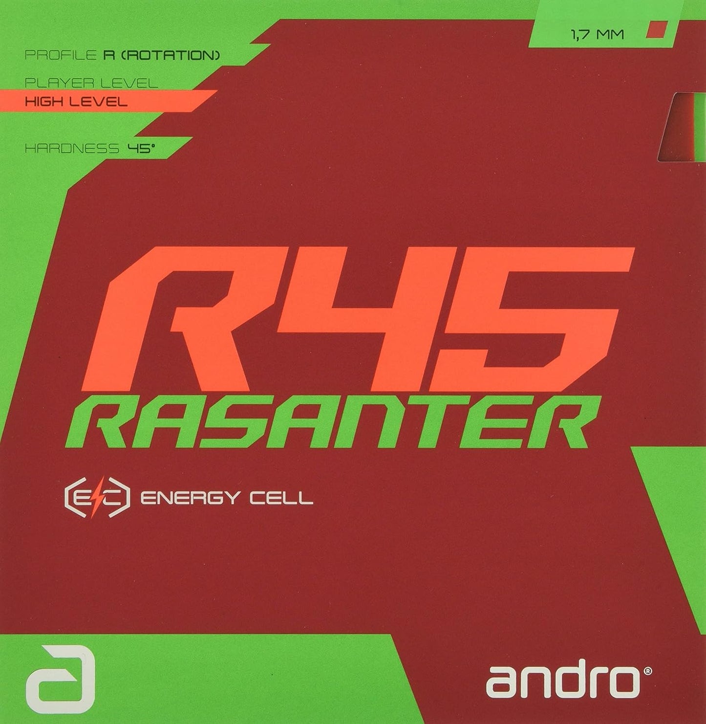 Belag Rasanter R 45, rot 2,3 mm