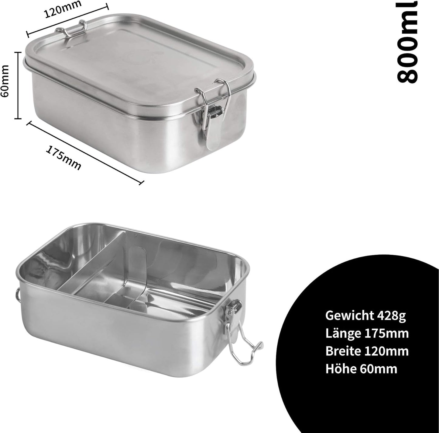 Auslaufsichere Lunchbox, 800 ml
