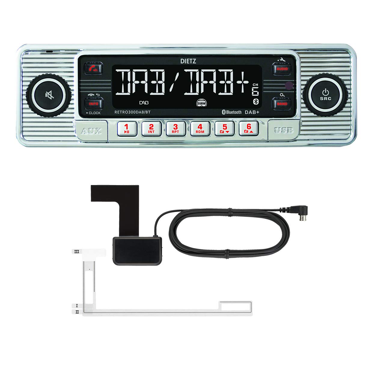 Retro 300 DAB/BT Autoradio mit USB/MP3/Bluetooth
