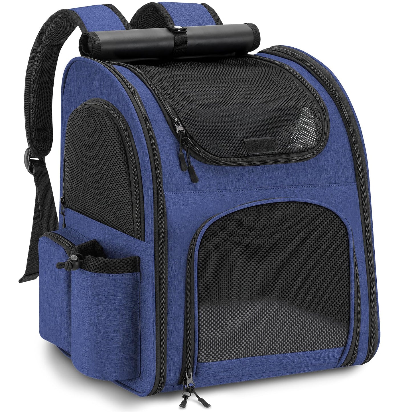 Hunderucksack bis 10kg mit Netzfenster, Blau