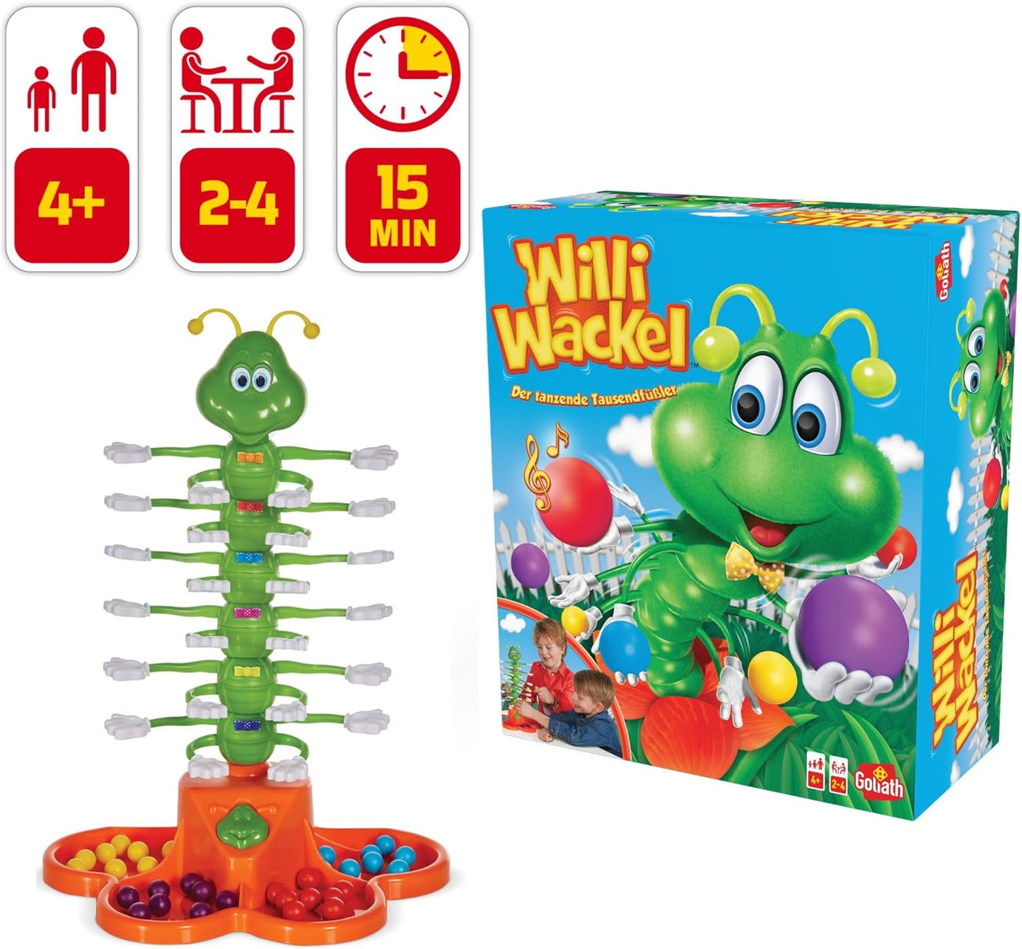 Willi Wackel Kinderspiel ab 4 Jahren (2-4 Spieler), Single