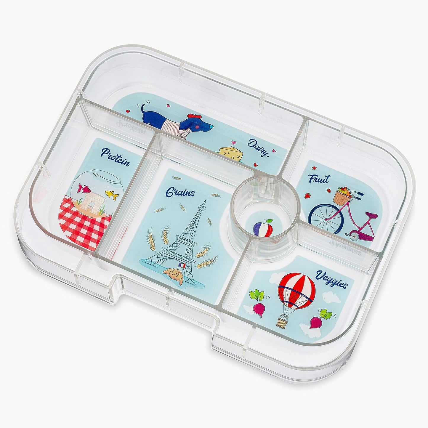 Auslaufsichere Bento-Lunchbox, Hazy Grey (Paris-tablett)