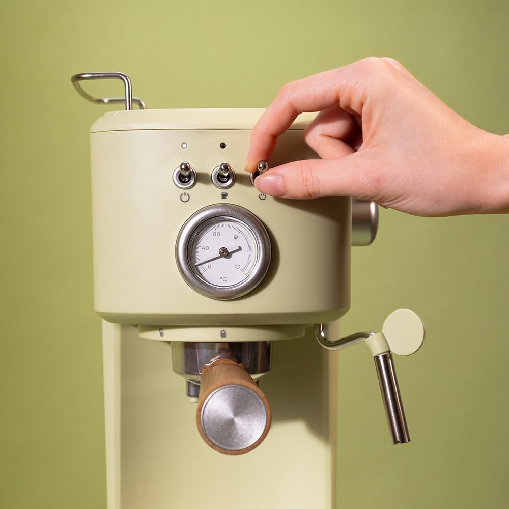 Espressomaschine Compact Power Espresso 20, Mit Manometer Grün