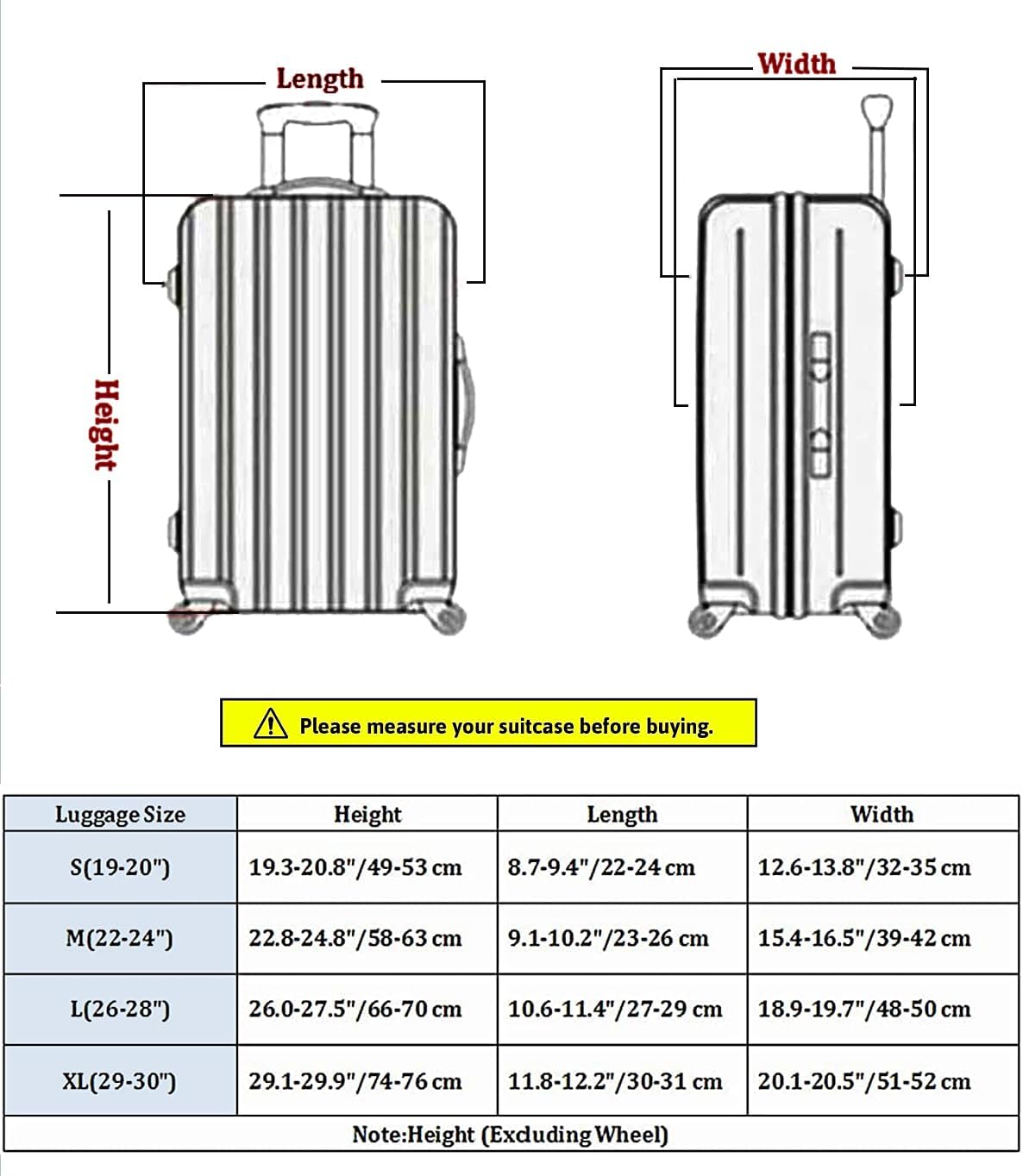 Reisegepäck-Schutzhülle, Böhmen S (Passend für 19 "-20" Trolley)