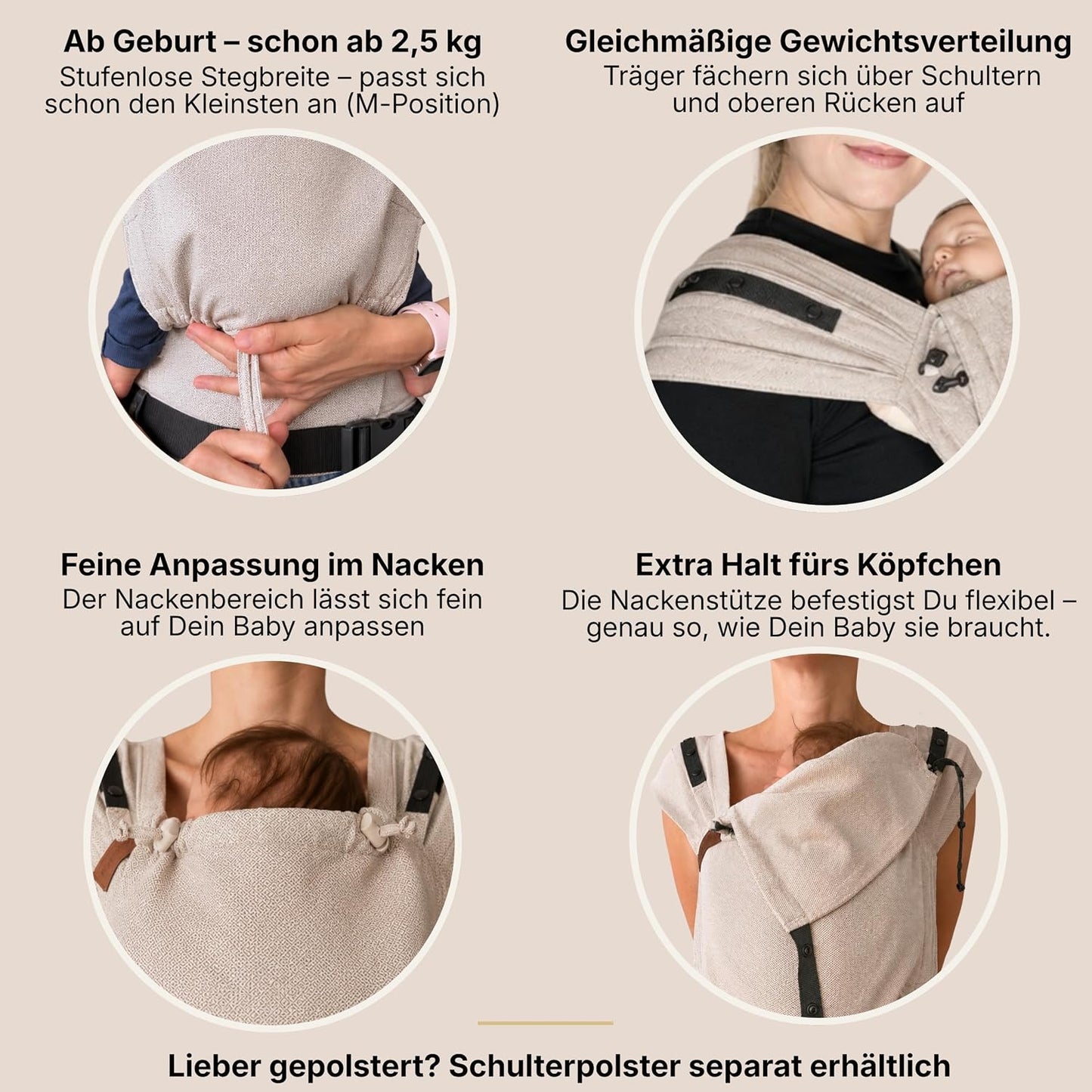Ergonomische Babytrage Primeo, Kos