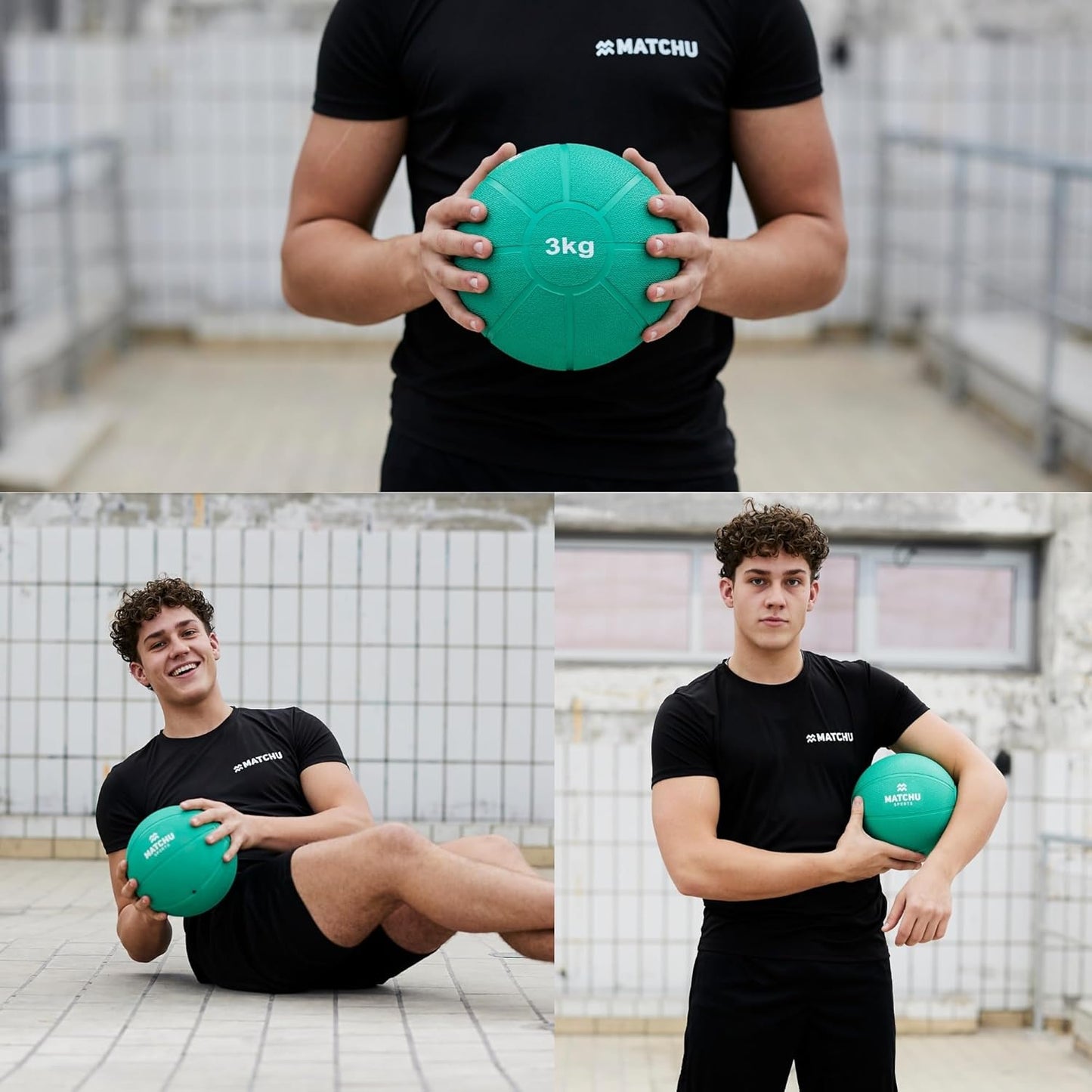 Medizinball, Grün - 3kg