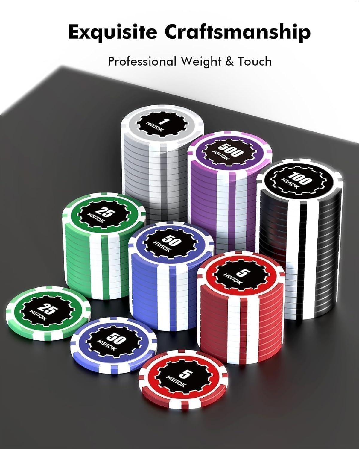 Pokerkoffer mit 300 Chips, 300 Stück