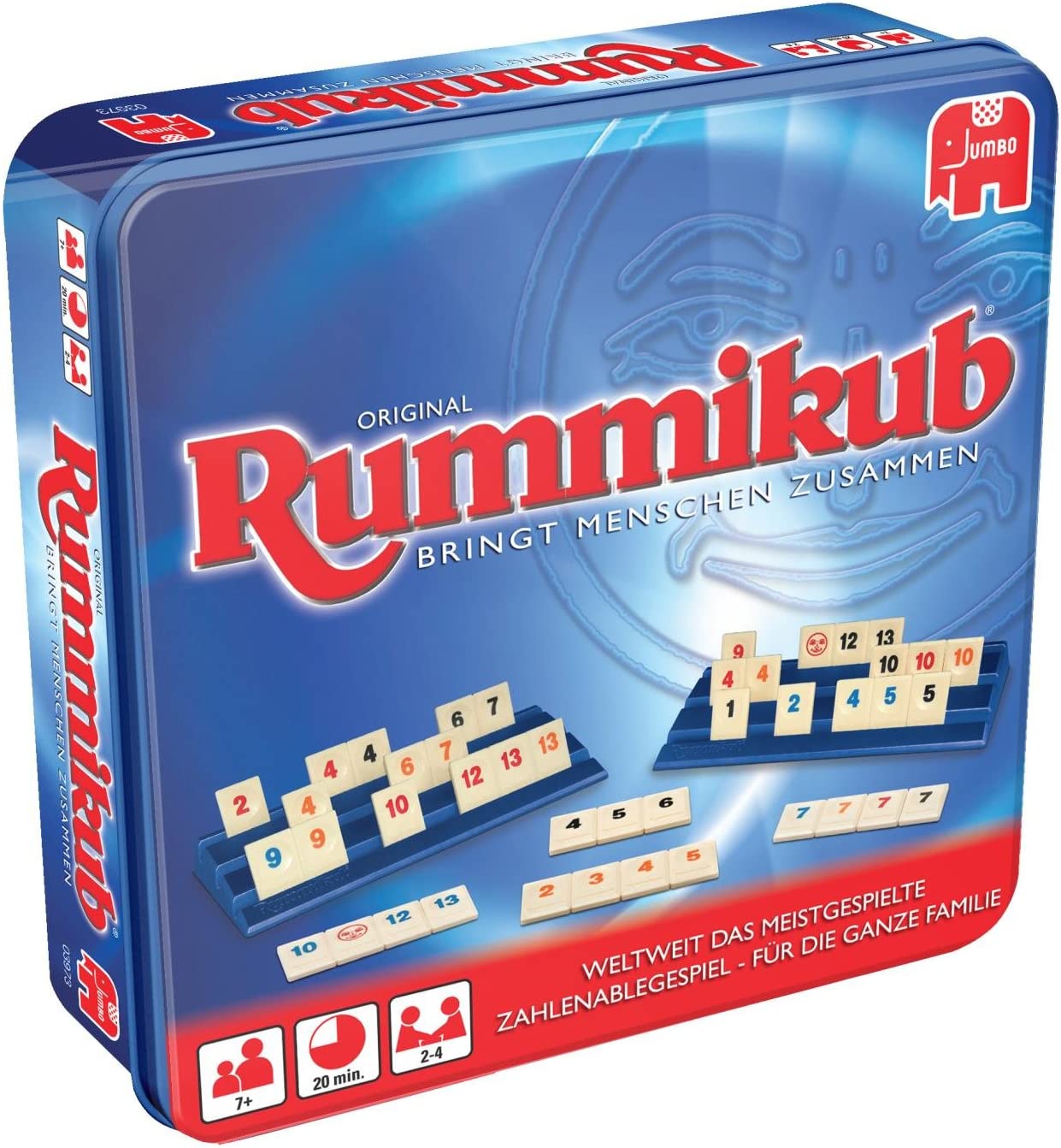 Original Rummikub in Metalldose, Brettspiel, Metal Tin