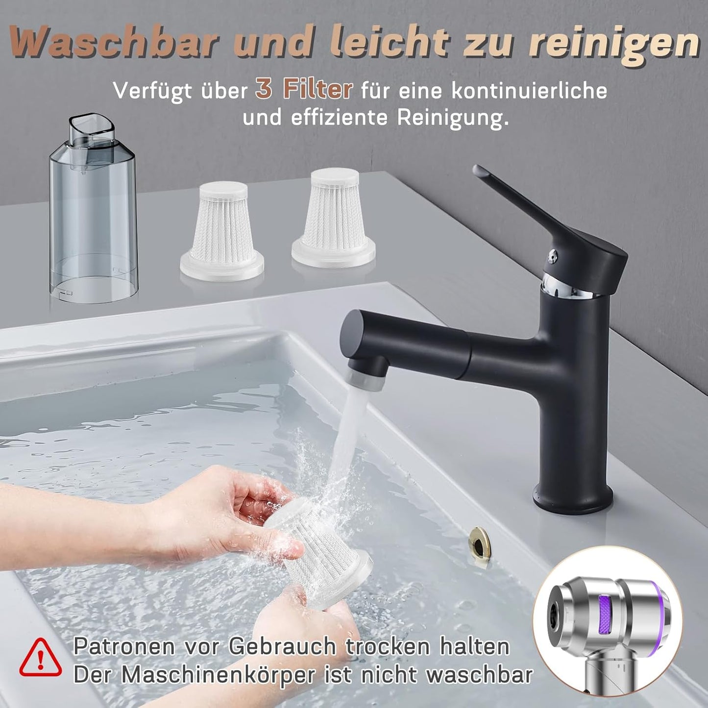 Kabelloser 4-in-1 Handstaubsauger, Silber