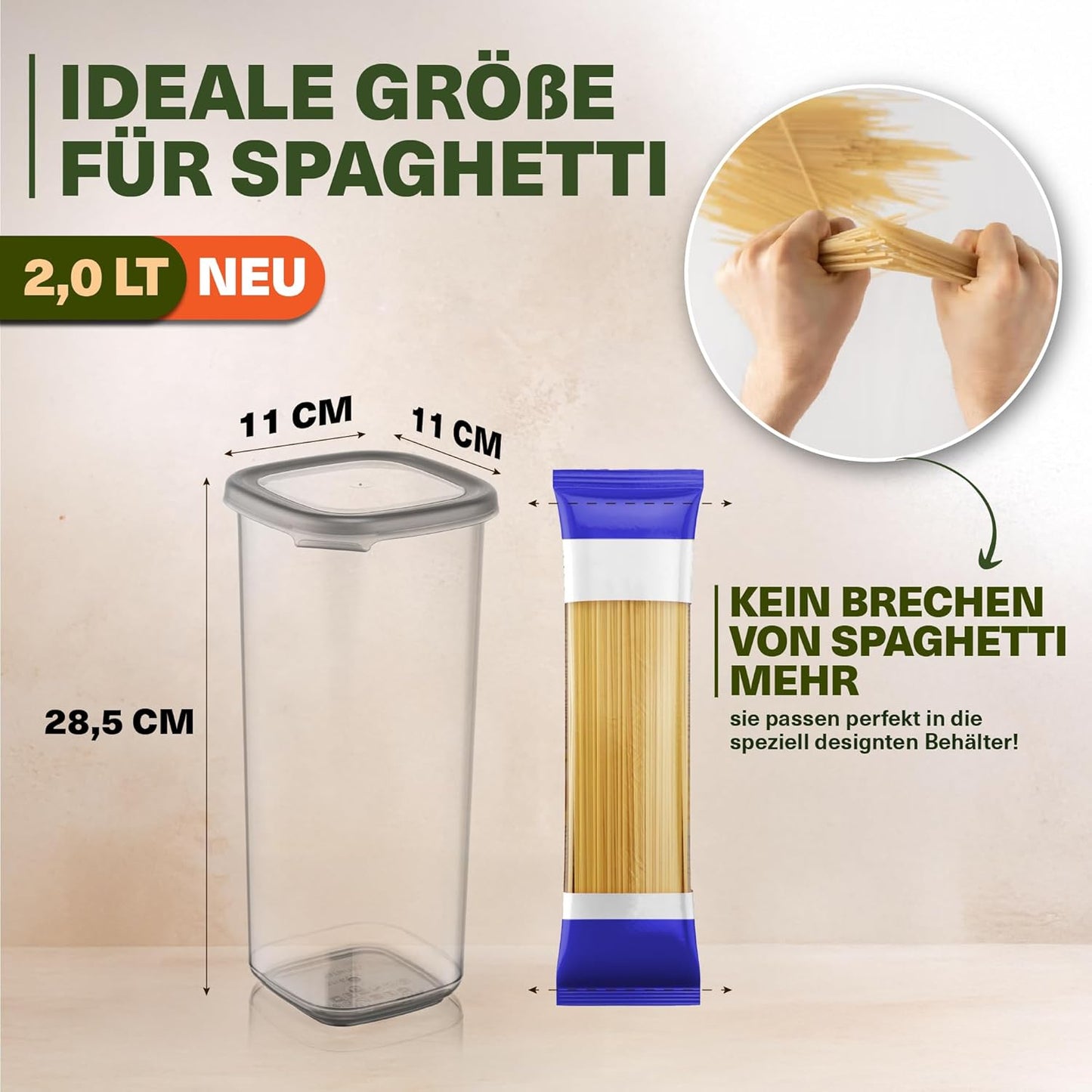 Luftdichte Vorratsdosen-Set für Lebensmittel (6er Set), Peggy 6er Set 2 L