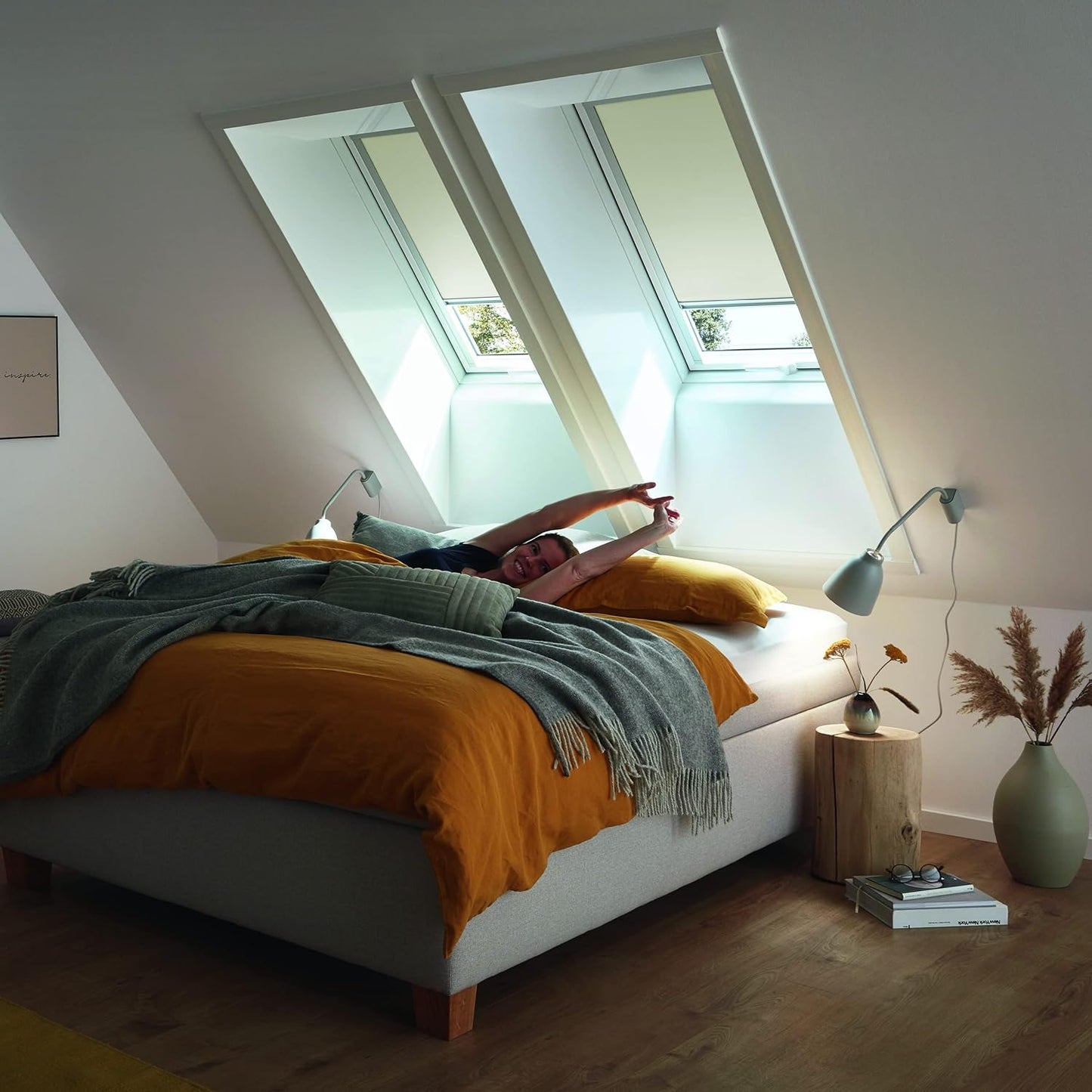 Verdunkelungsrollo ZRV, Führungsschiene Silber / B100 x H104 cm / Beige