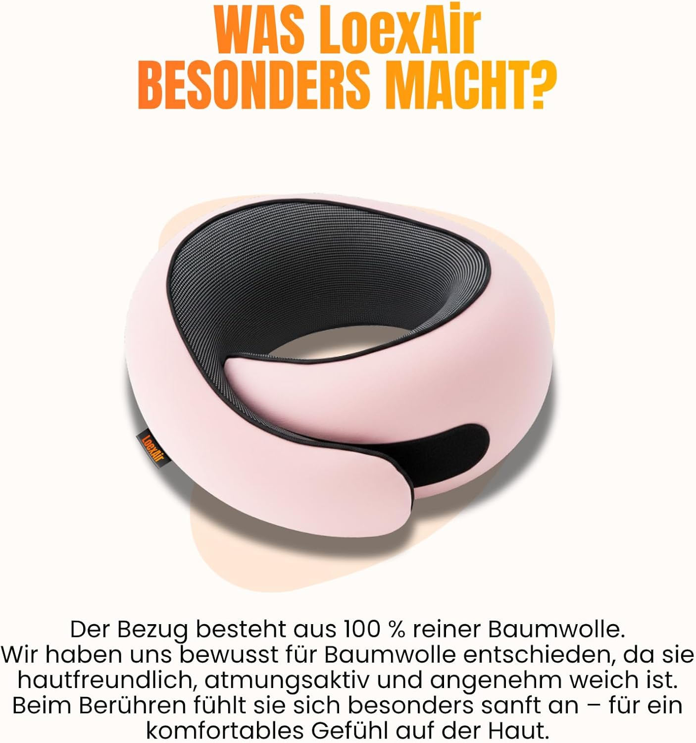 Reisekissen-Set mit Memory-Schaum und Zubehör, Sakura Pink Classic