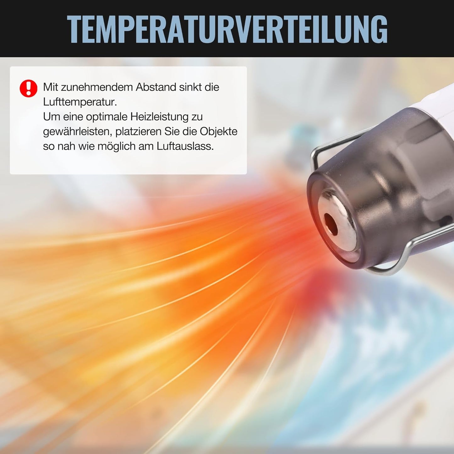 Mini Heissluftpistole mit Akku und Schrumpfschläuchen, Weiß & Grau
