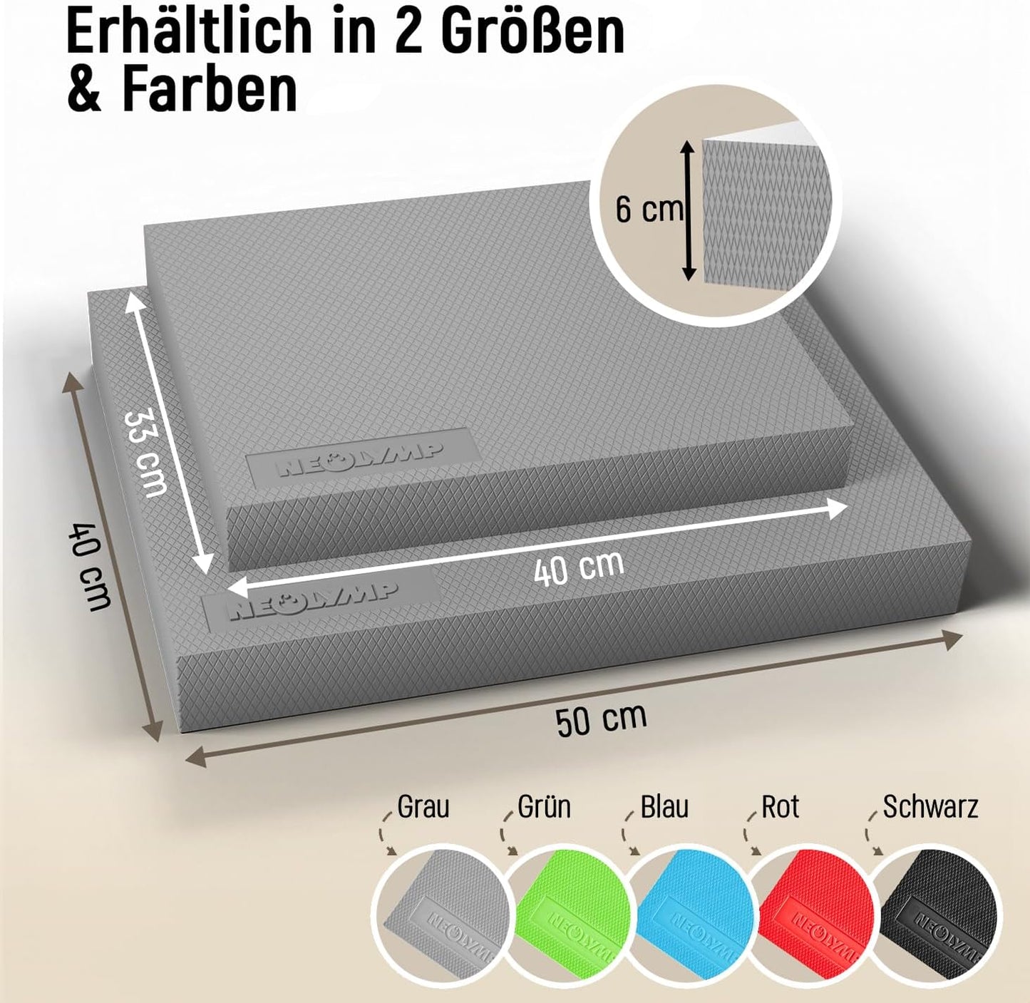 Balance Pad, Balance Pad grau 40 x 33 cm