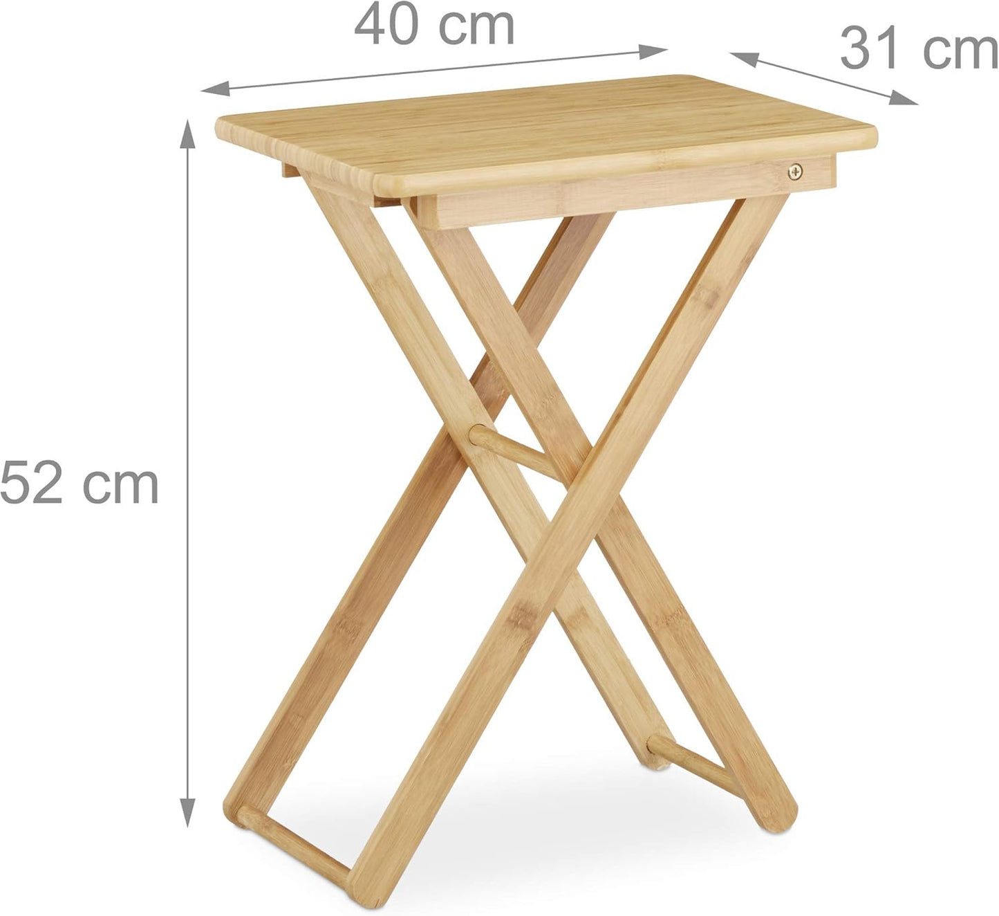 Klappbarer Beistelltisch, 31 x 40 x 52 cm