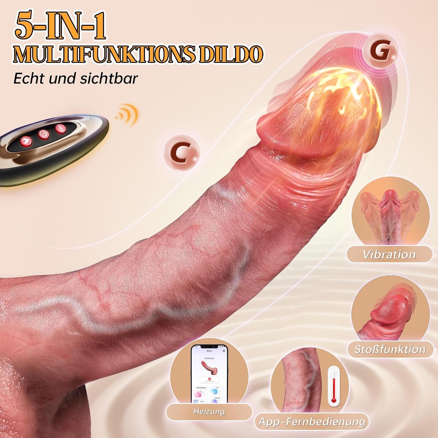 Intelligenter Vibrator mit Stoss- und Heizfunktion, 1