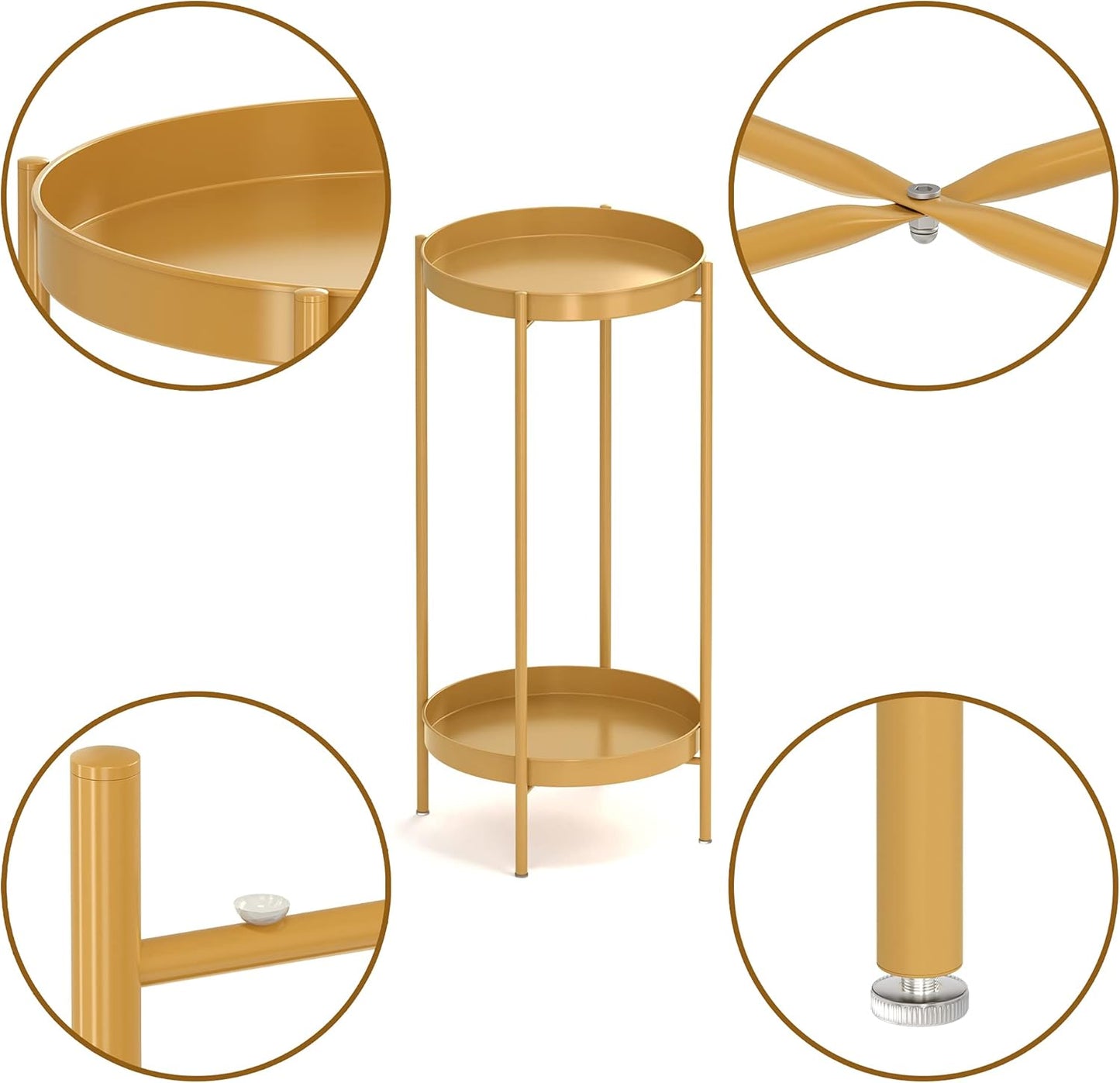 Pflanzenständer, gold