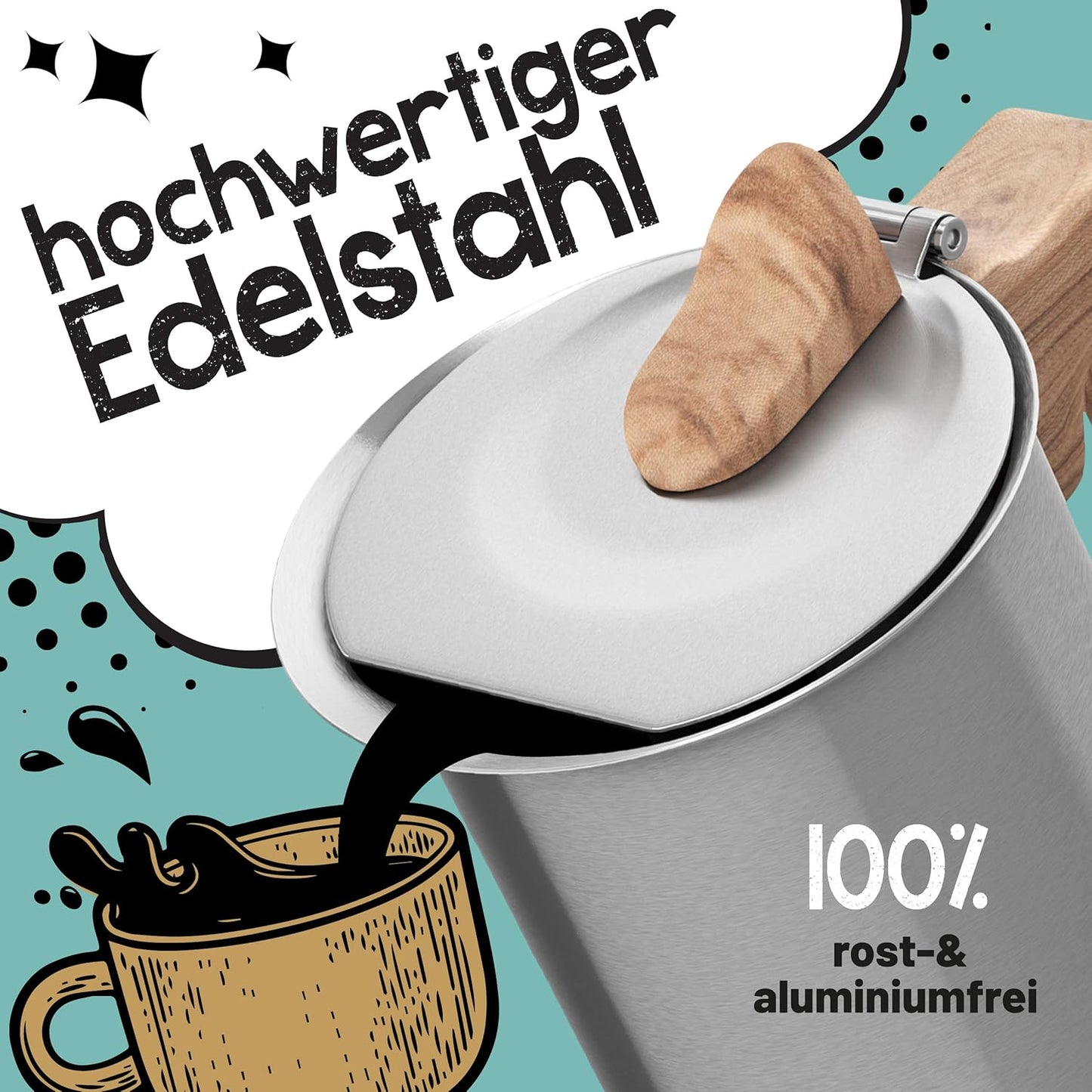 Espressokocher, 200ml (4 Tassen)