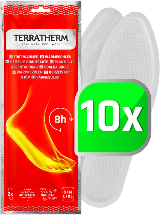 10 Paar Wärmesohlen, 8h Wärme, S (36-38) 10 Paar
