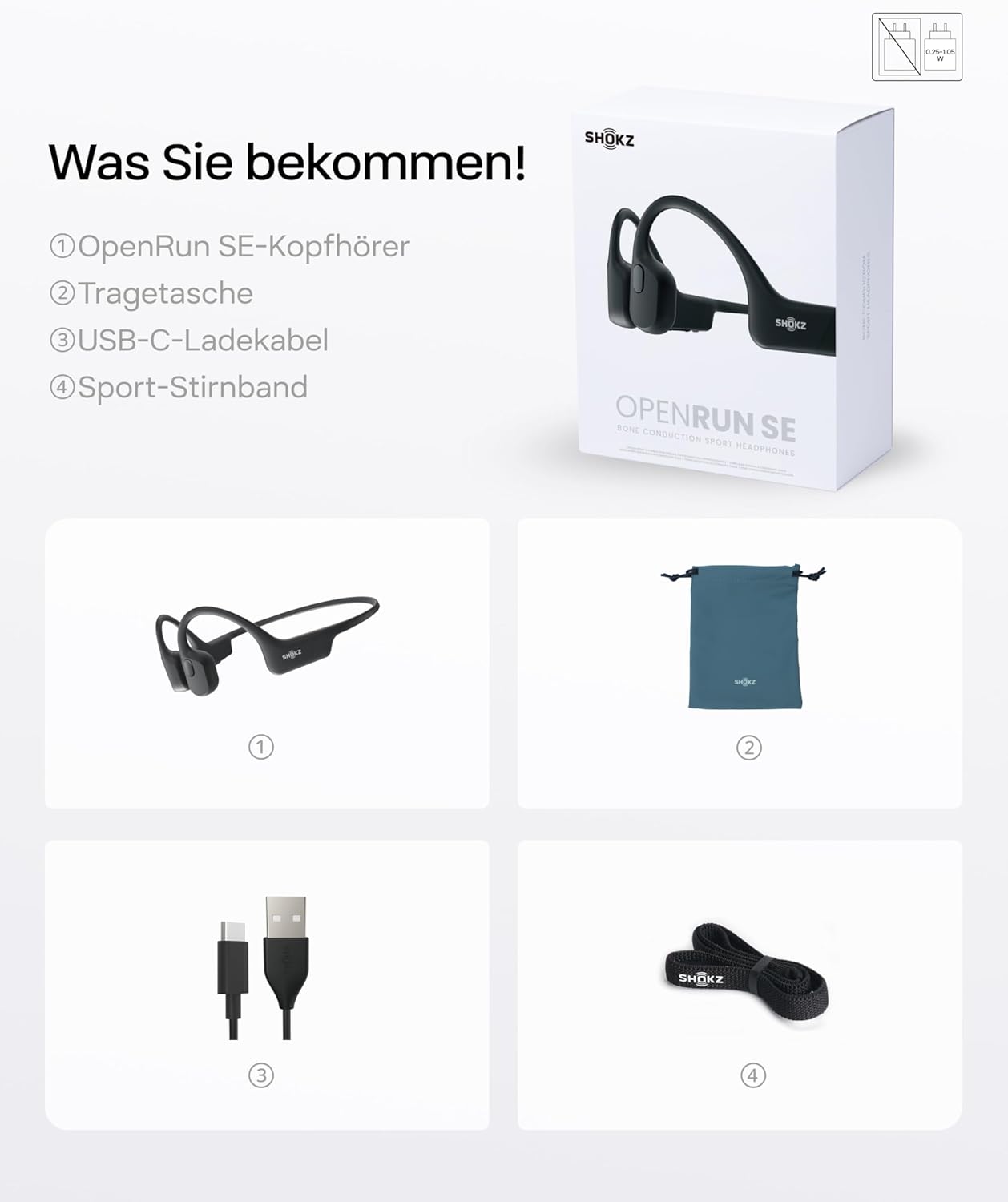 OpenRun USB-C, Standard Gomet Grau