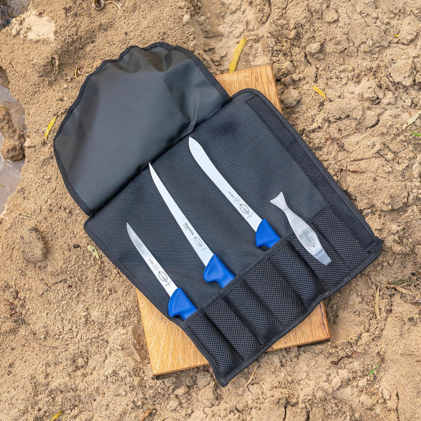 Anglermesserset mit Rolltasche