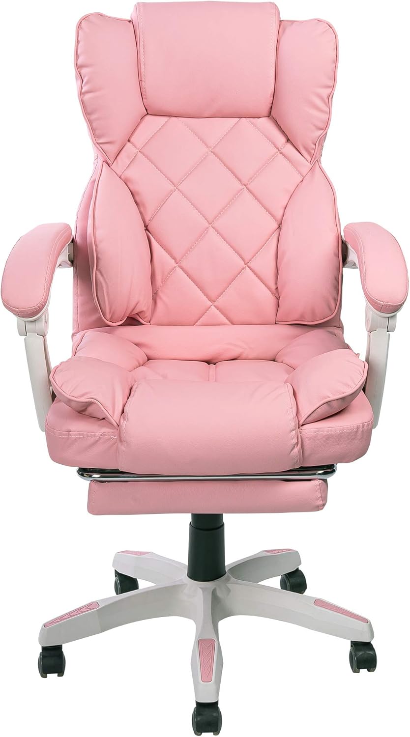 Design Schreibtischstuhl für Büro & Home Office, Rosa