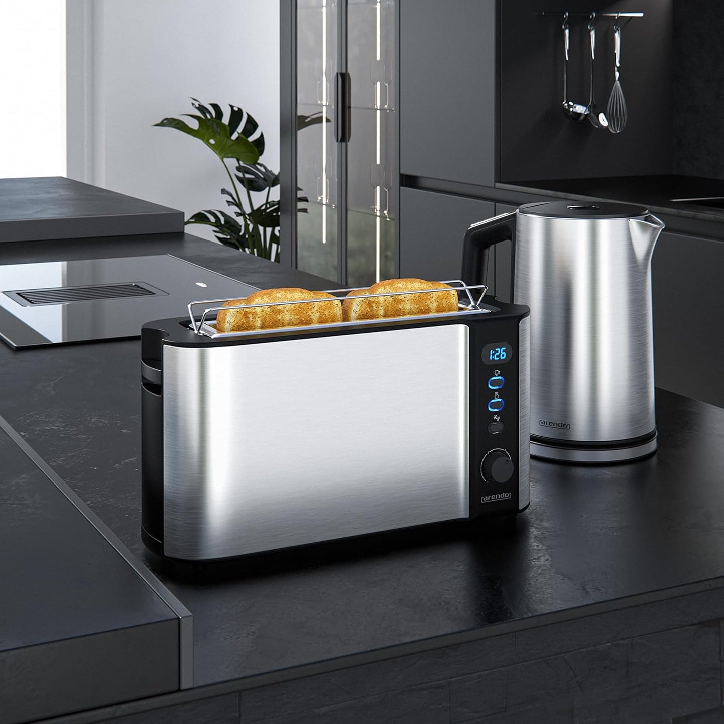 2-teiliges Frühstücks-Set: Wasserkocher Elegant & Toaster Frukost