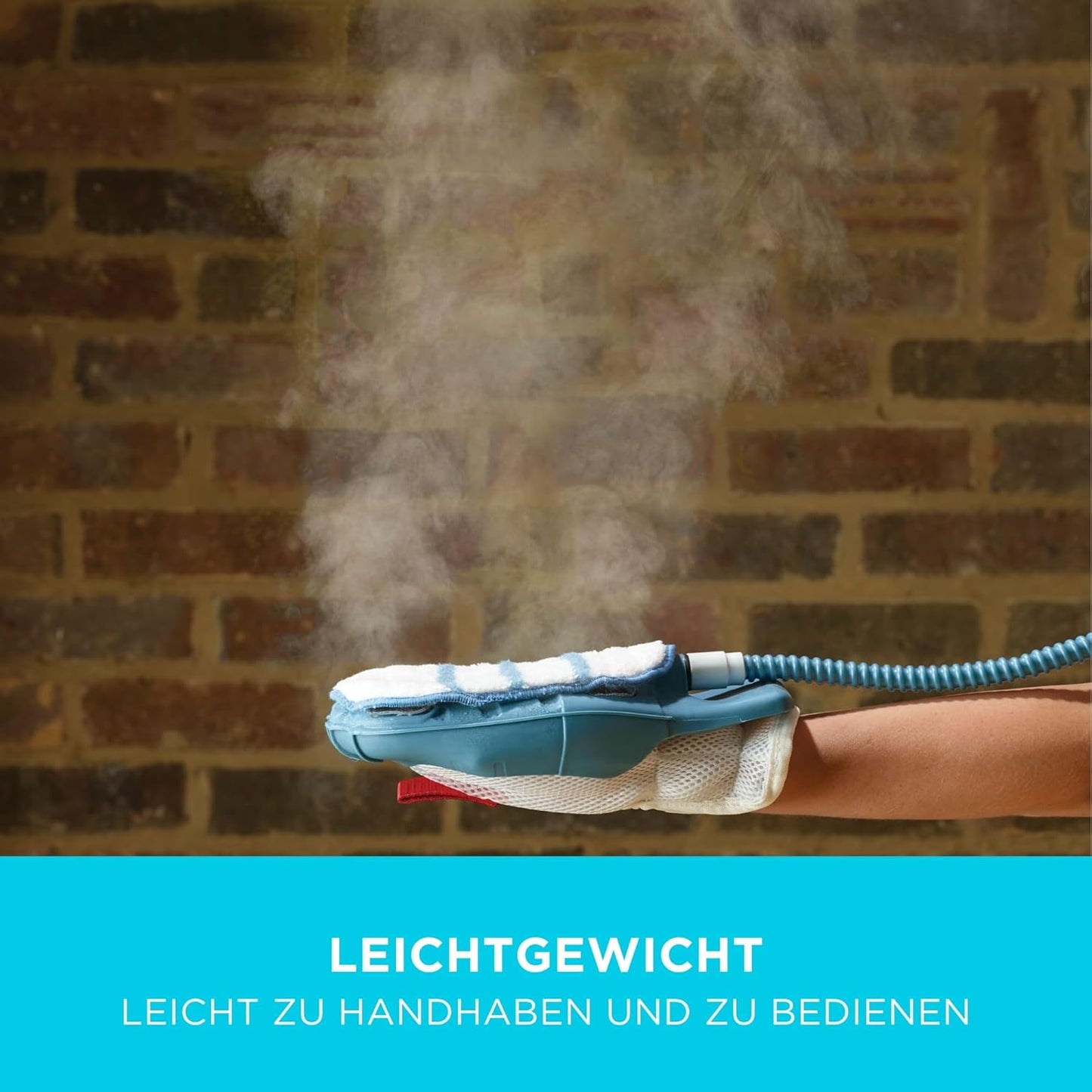 2-in-1 Dampfmopp mit Handreiniger und 11 Zubehörteilen