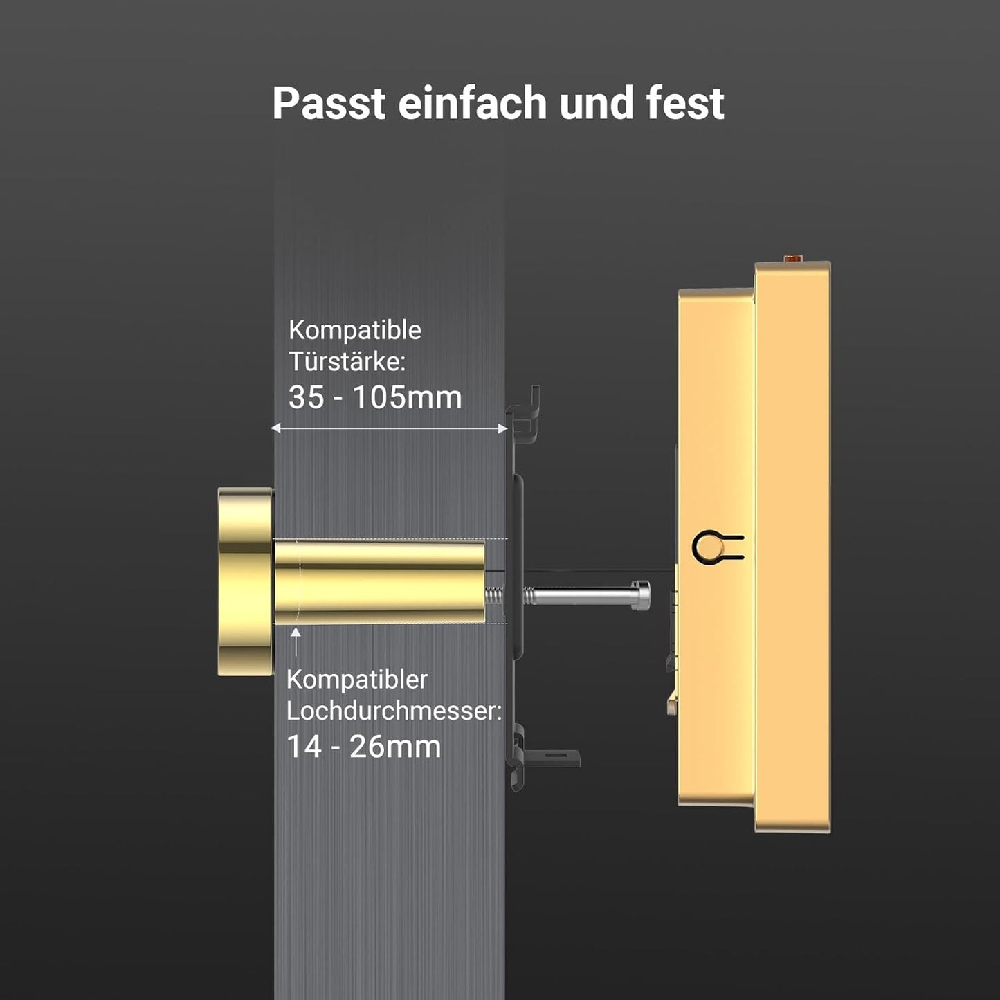 4,3-Zoll Video-Türspion mit Weitwinkelkamera, Cp2 in Golden
