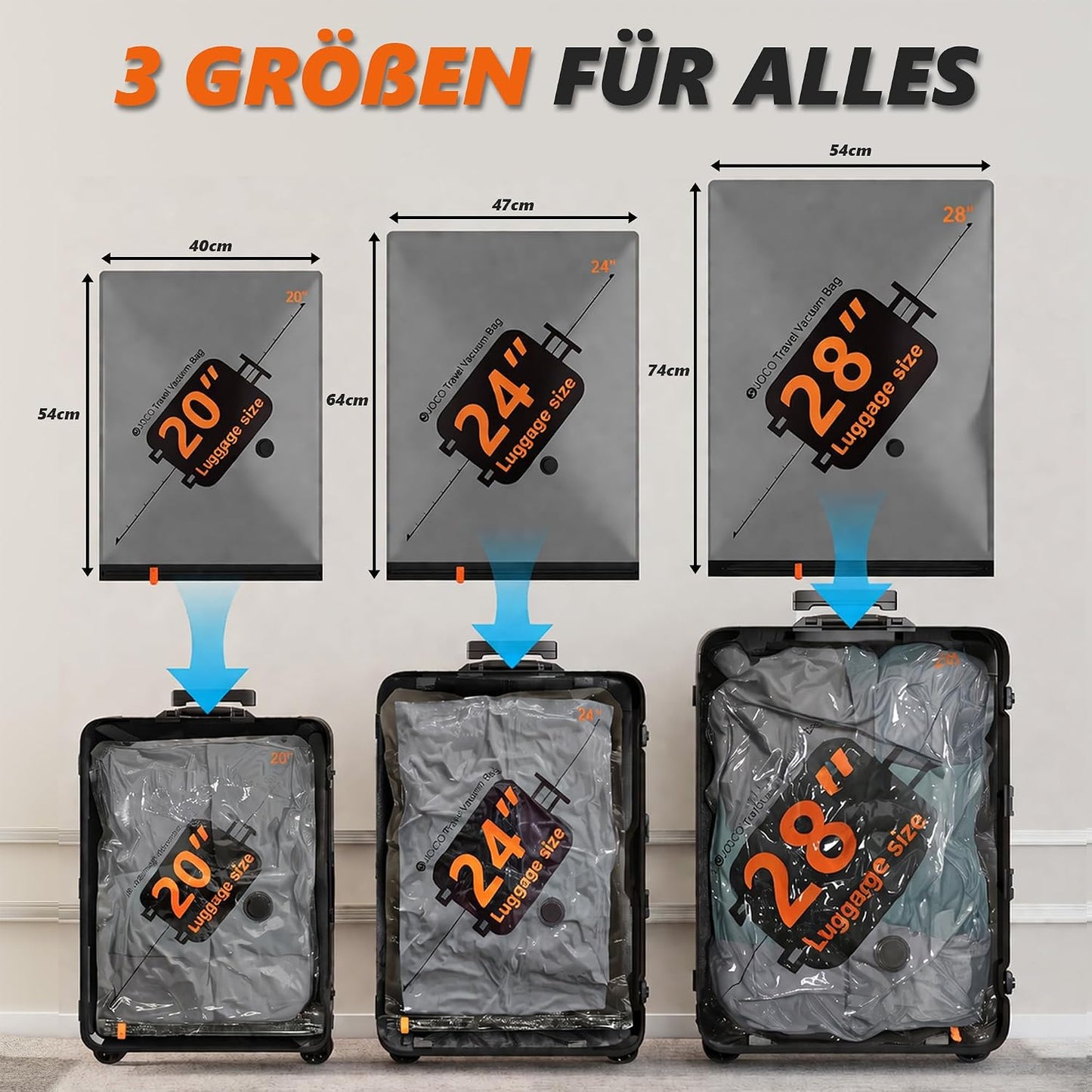 16-teiliges Vakuumbeutel-Set mit kabelloser Pumpe, 16 Stück