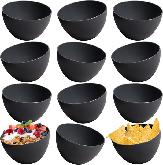 12er-Set Müslischalen, 12 x 750 ml Anthrazit Schwarz