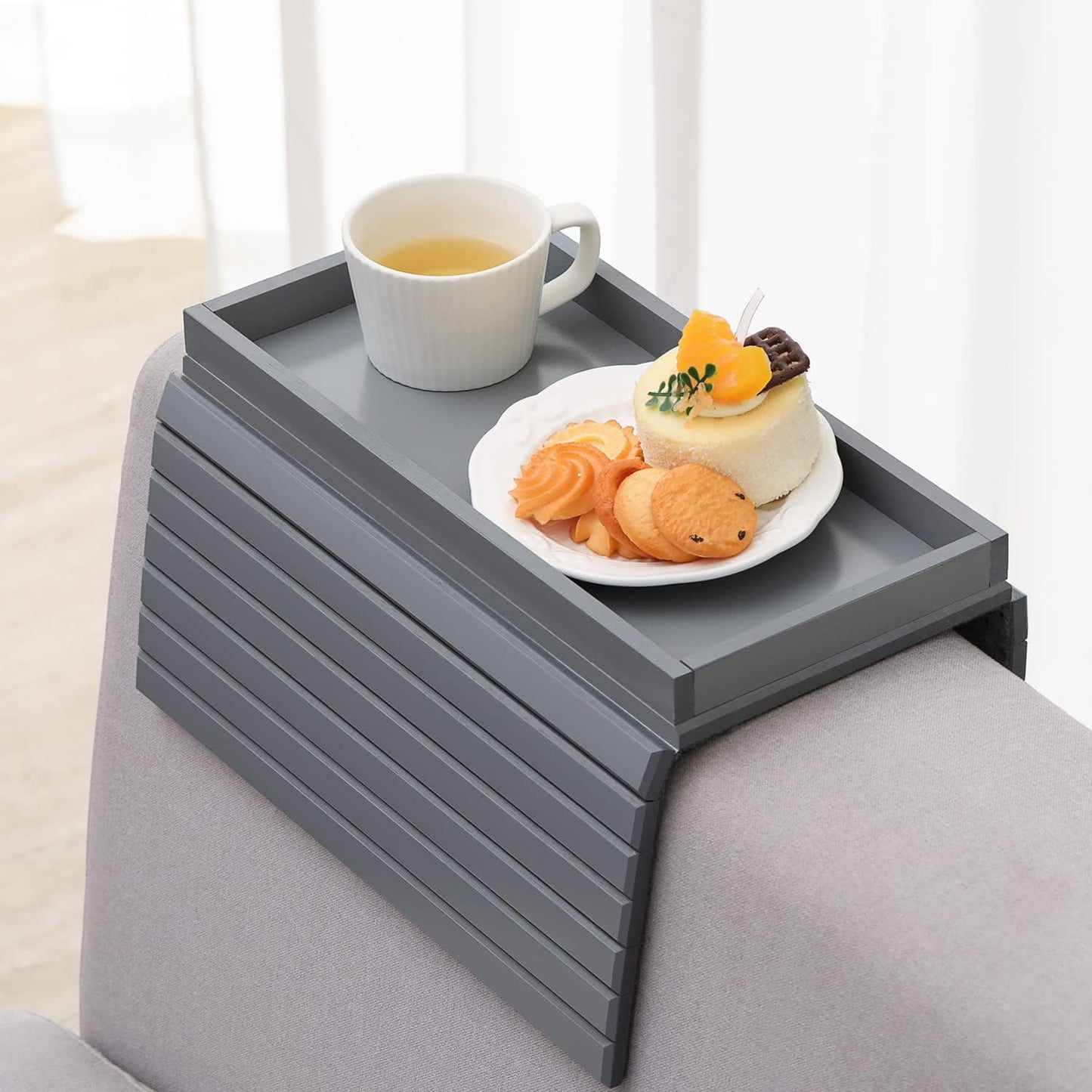 Sofa Armlehnen-Tisch, Grau