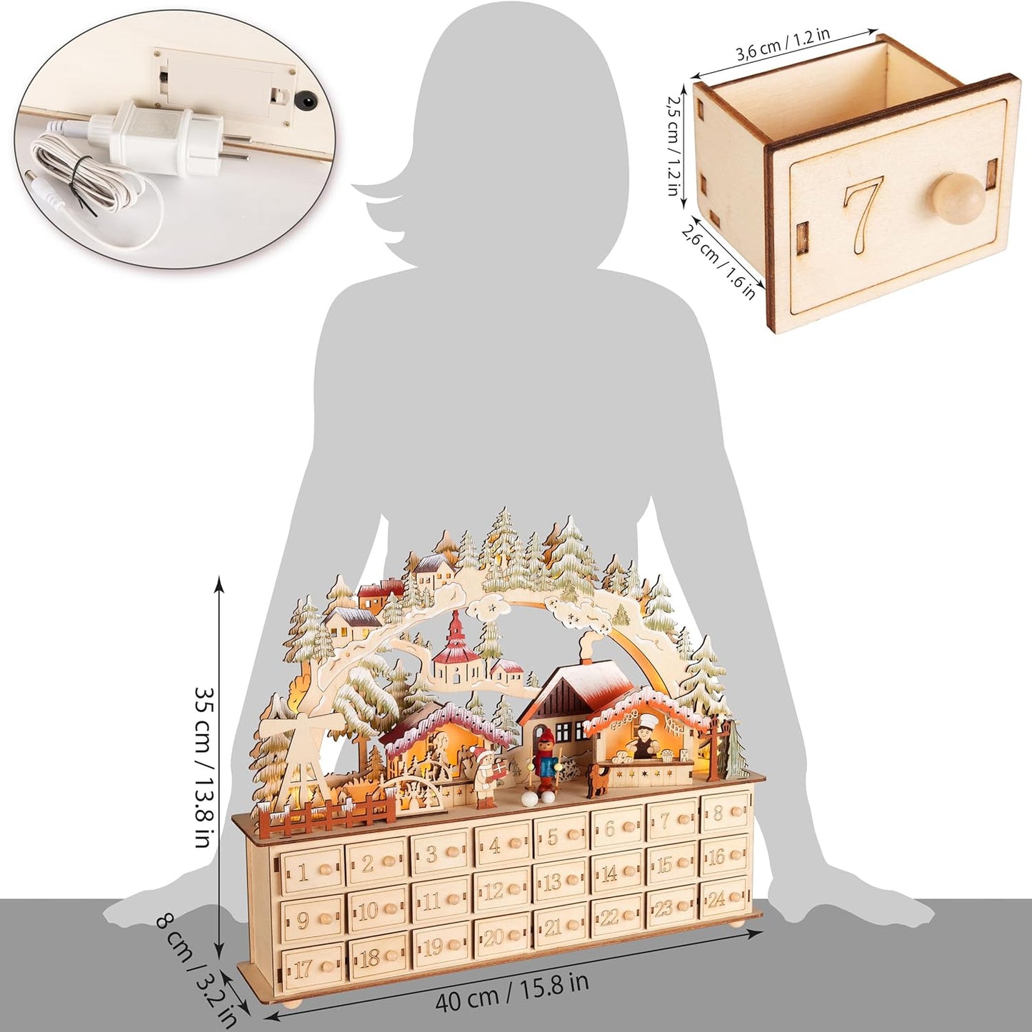Adventskalender Weihnachtsdorf