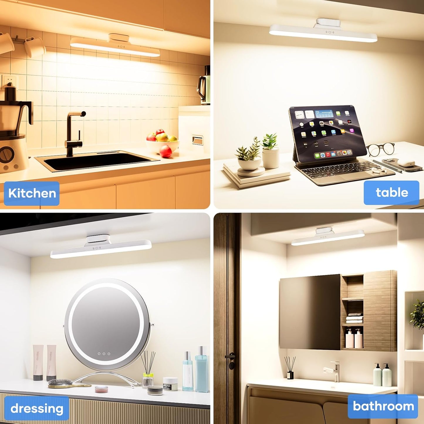 LED Unterbauleuchte mit Akku, dimmbar, abnehmbar