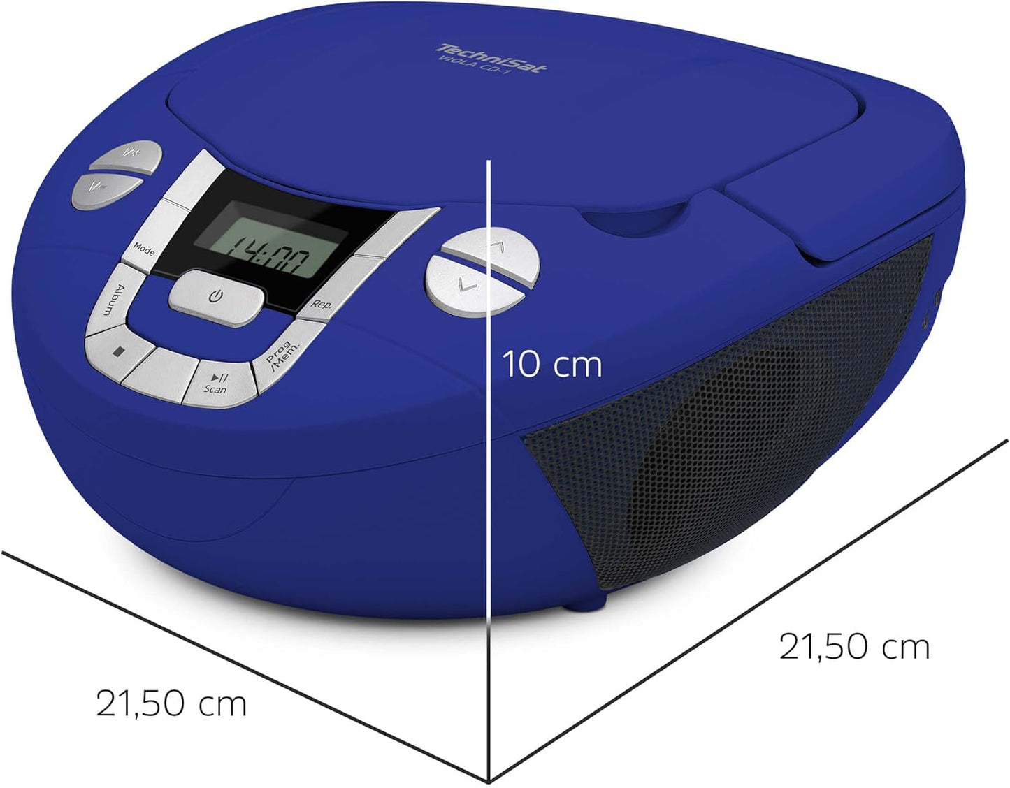 VIOLA CD Boombox mit Bluetooth, blau